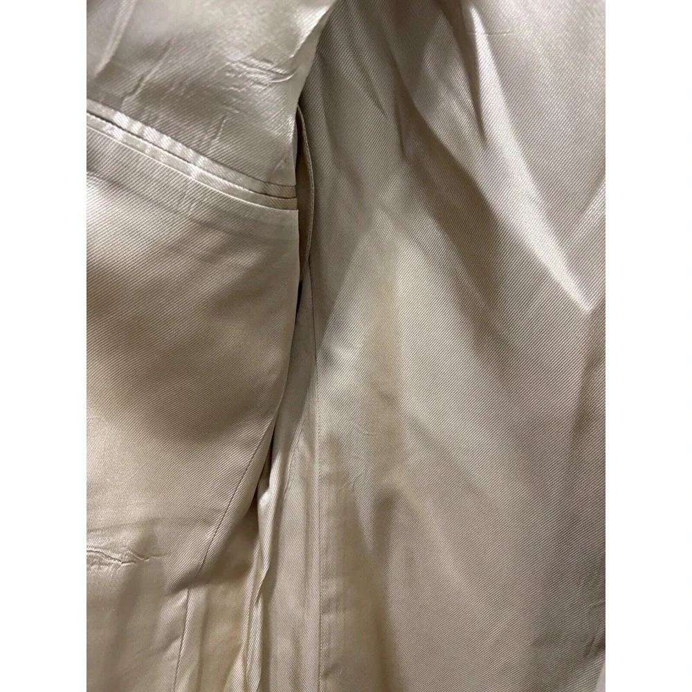 Oscar De La Renta Cream Off White Two Button Blazer / 100% SILK / Men's 40 R